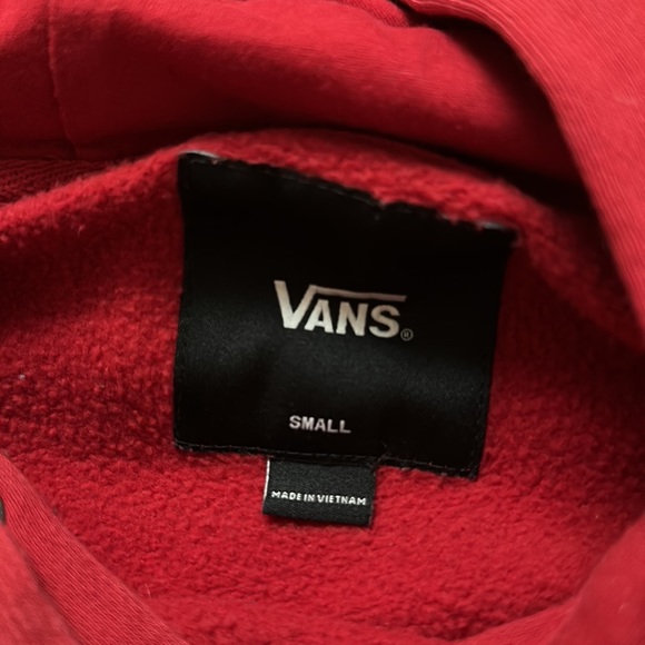 Vans Red pull over hoodie off the wall logo - Picture 7 of 7